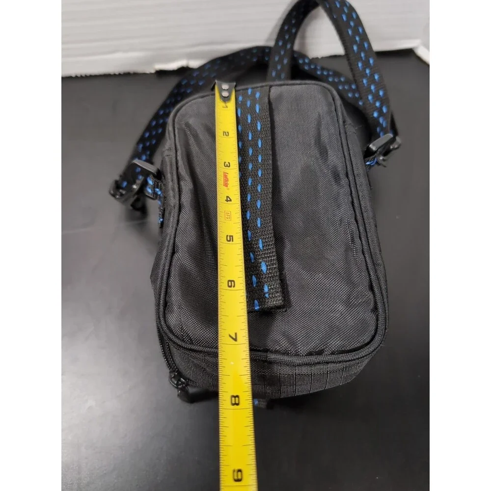 SAMSONITE PADDED CROSSBODY CAMERA BAG/ CASE/PURSE WITH COMPARTMENTS BLACK EUC
